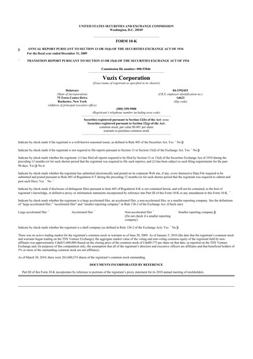 Thumbnail Vuzix
 10-K Annual Report 