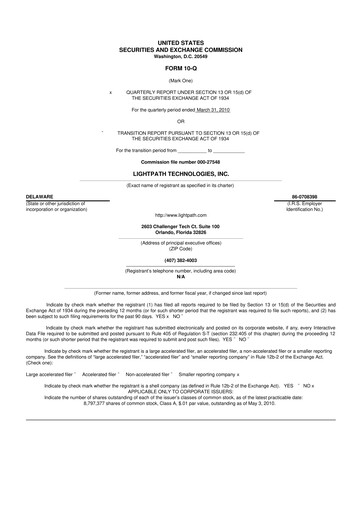 Thumbnail LightPath Technologies 10-Q Quarterly Report FY 