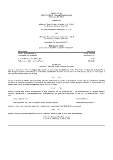 Thumbnail BRT Apartments 10-Q Quarterly Report FY 