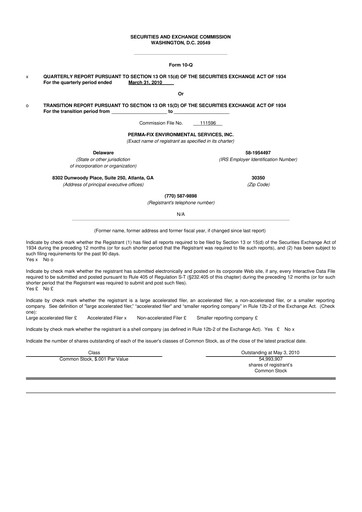 Thumbnail Perma-Fix Environmental Services 10-Q Quarterly Report FY 