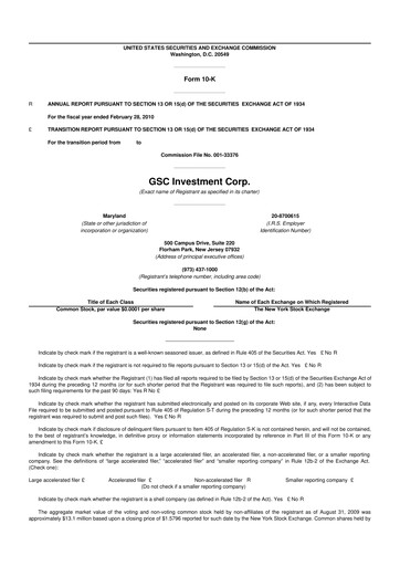 Thumbnail Saratoga Investment 10-K Annual Report 