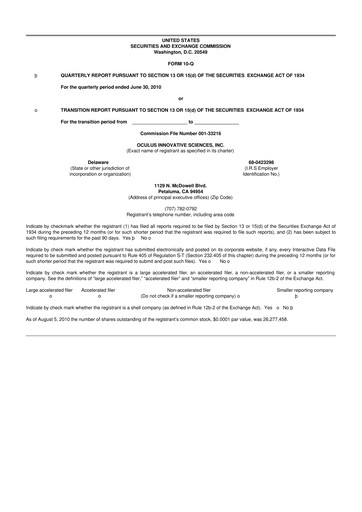 Vorschaubild Sonoma Pharmaceuticals 10-Q Quartalsbericht  