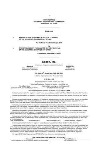 Thumbnail Tapestry 10-K Annual Report 
