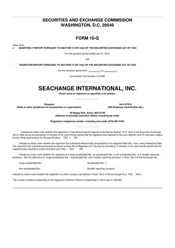 Thumbnail SeaChange International 10-Q Quarterly Report FY 
