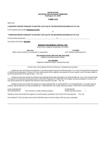 Thumbnail Manhattan Bridge Capital
 10-Q Quarterly Report FY 