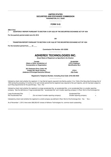 Miniature Fennec Pharmaceuticals 10-Q Rapport trimestriel  