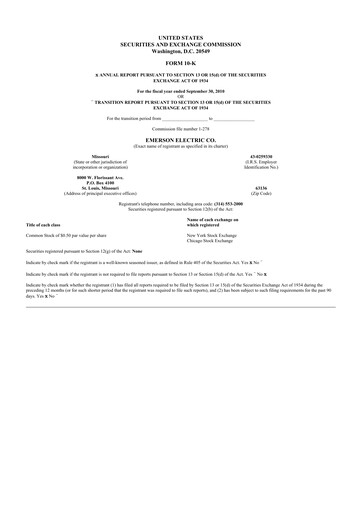 Thumbnail Emerson 10-K Annual Report 2010