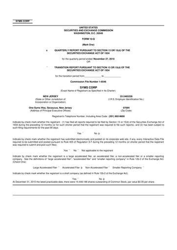Miniature Trinity Place Holdings
 10-Q Rapport trimestriel  