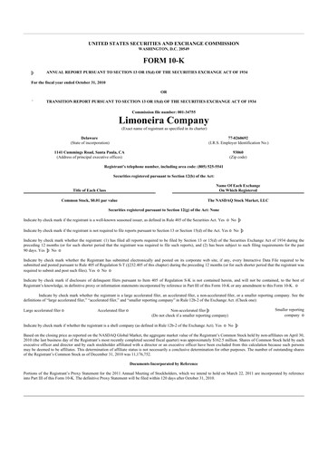 Thumbnail Limoneira
 10-K Annual Report 