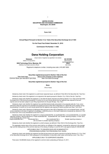 Thumbnail Dana Incorporated 10-K Annual Report 