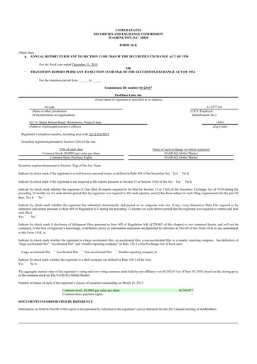 Thumbnail ProPhase Labs 10-K Annual Report 