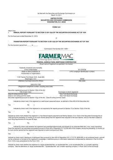 Thumbnail Federal Agricultural Mortgage Corporation 10-K Annual Report 
