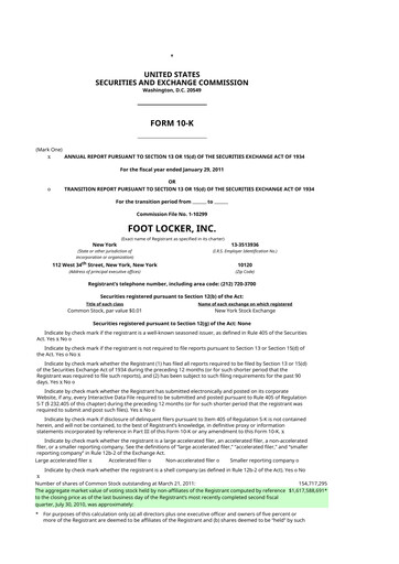 Thumbnail Foot Locker
 10-K Annual Report 2010