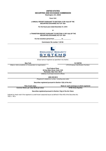 Vorschaubild DSS, Inc. (Document Security Systems) 10-K Jahresbericht 