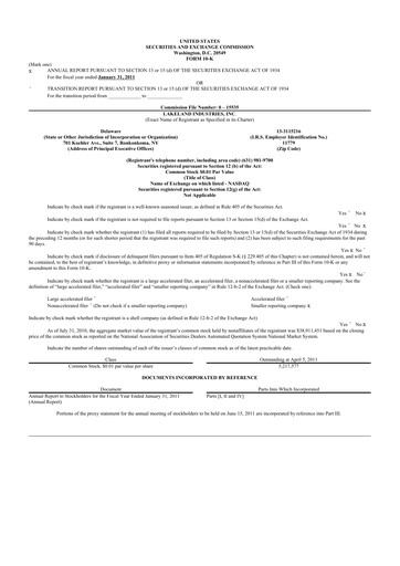 Thumbnail Lakeland Industries
 10-K Annual Report 