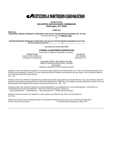 Miniature Citizens & Northern Corp 10-Q Rapport trimestriel  