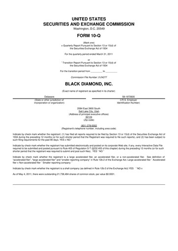 Thumbnail Clarus
 10-Q Quarterly Report FY 