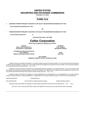 Thumbnail Enovis 10-Q Quarterly Report FY2011 