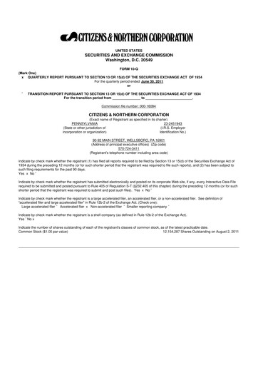 Miniature Citizens & Northern Corp 10-Q Rapport trimestriel 2011 