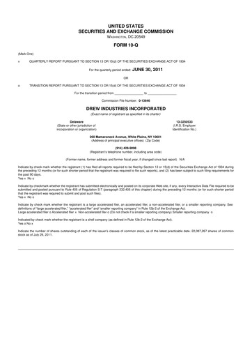 Thumbnail LCI Industries
 10-Q Quarterly Report FY2011 