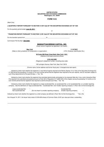 Thumbnail Manhattan Bridge Capital
 10-Q Quarterly Report FY 