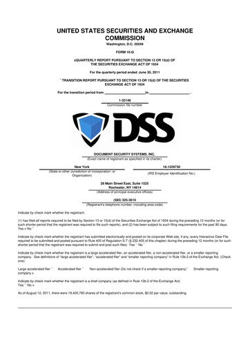 Vorschaubild DSS, Inc. (Document Security Systems) 10-Q Quartalsbericht 2011 