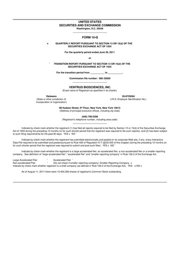 Thumbnail Assembly Biosciences 10-Q Quarterly Report FY2011 