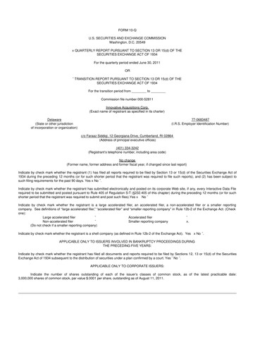 Thumbnail Puma Biotechnology 10-Q Quarterly Report FY2011 