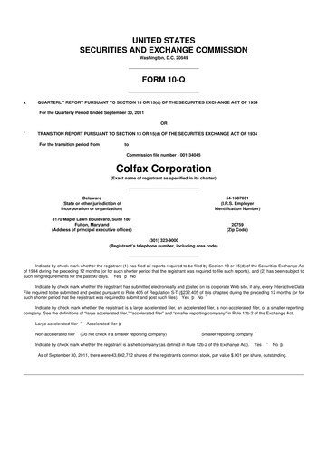 Thumbnail Enovis 10-Q Quarterly Report FY2011 