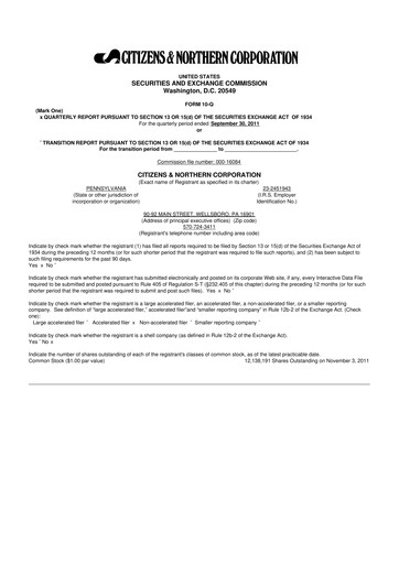 Miniature Citizens & Northern Corp 10-Q Rapport trimestriel 2011 