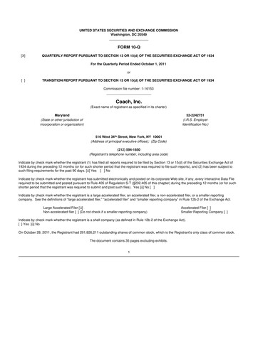 Thumbnail Tapestry 10-Q Quarterly Report FY 