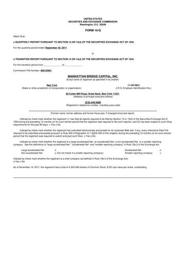 Thumbnail Manhattan Bridge Capital
 10-Q Quarterly Report FY 