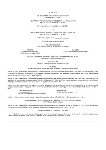 Miniature Kura Oncology
 10-Q Rapport trimestriel 2011 