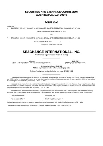 Thumbnail SeaChange International 10-Q Quarterly Report FY2011 