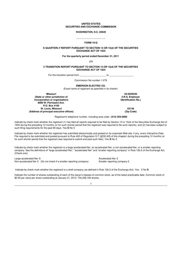 Thumbnail Emerson 10-Q Quarterly Report FY2012 