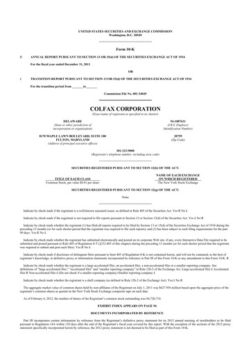 Thumbnail Enovis 10-K Annual Report 2011