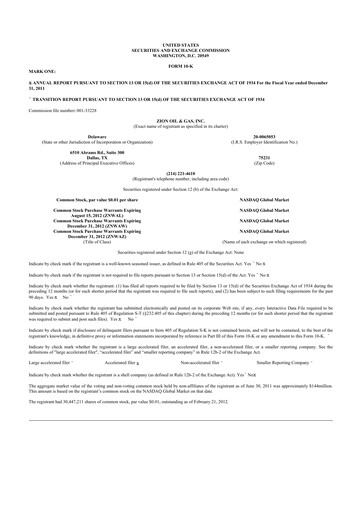 Vorschaubild Zion Oil & Gas 10-K Jahresbericht 2011