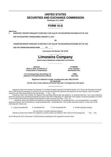 Thumbnail Limoneira
 10-Q Quarterly Report FY 