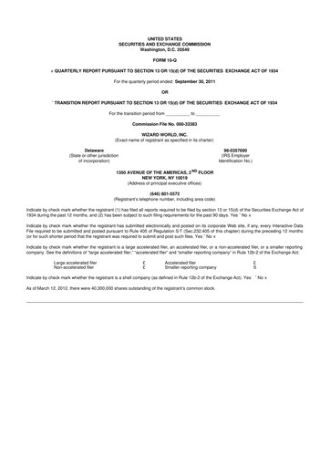 Thumbnail Prairie Operating 10-Q Quarterly Report FY 