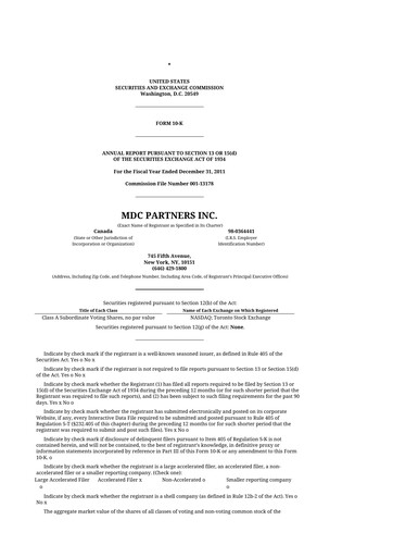 Thumbnail Stagwell 10-K Annual Report 2011