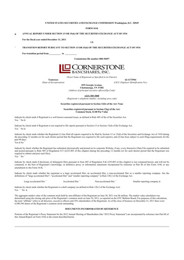 Thumbnail SmartFinancial (SmartBank) 10-K Annual Report 2011