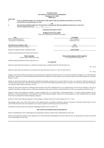 Miniature SB Financial Group 10-K Rapport annuel 2011