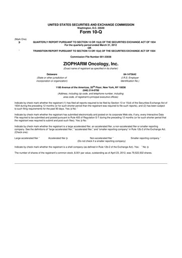 Thumbnail Alaunos Therapeutics 10-Q Quarterly Report FY2012 