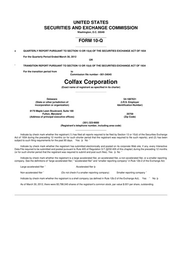 Thumbnail Enovis 10-Q Quarterly Report FY2012 