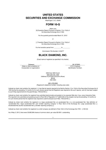 Thumbnail Clarus
 10-Q Quarterly Report FY2012 