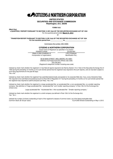 Miniature Citizens & Northern Corp 10-Q Rapport trimestriel 2012 