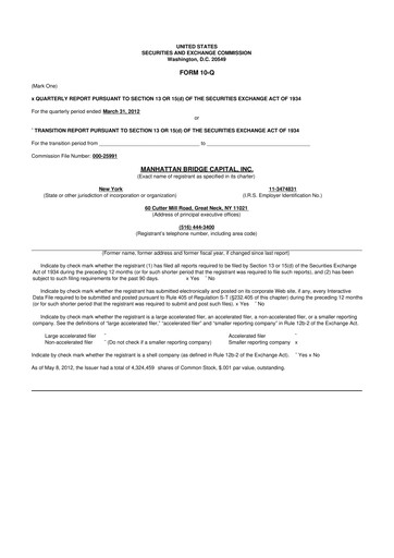 Thumbnail Manhattan Bridge Capital
 10-Q Quarterly Report FY 