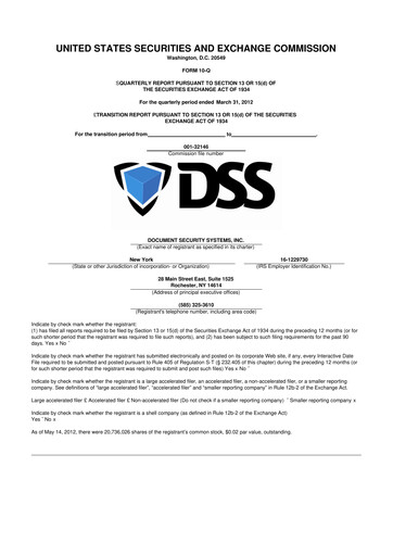 Vorschaubild DSS, Inc. (Document Security Systems) 10-Q Quartalsbericht 2012 