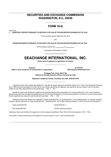 Thumbnail SeaChange International 10-Q Quarterly Report FY2013 
