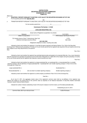Thumbnail Lakeland Industries
 10-Q Quarterly Report FY2012 